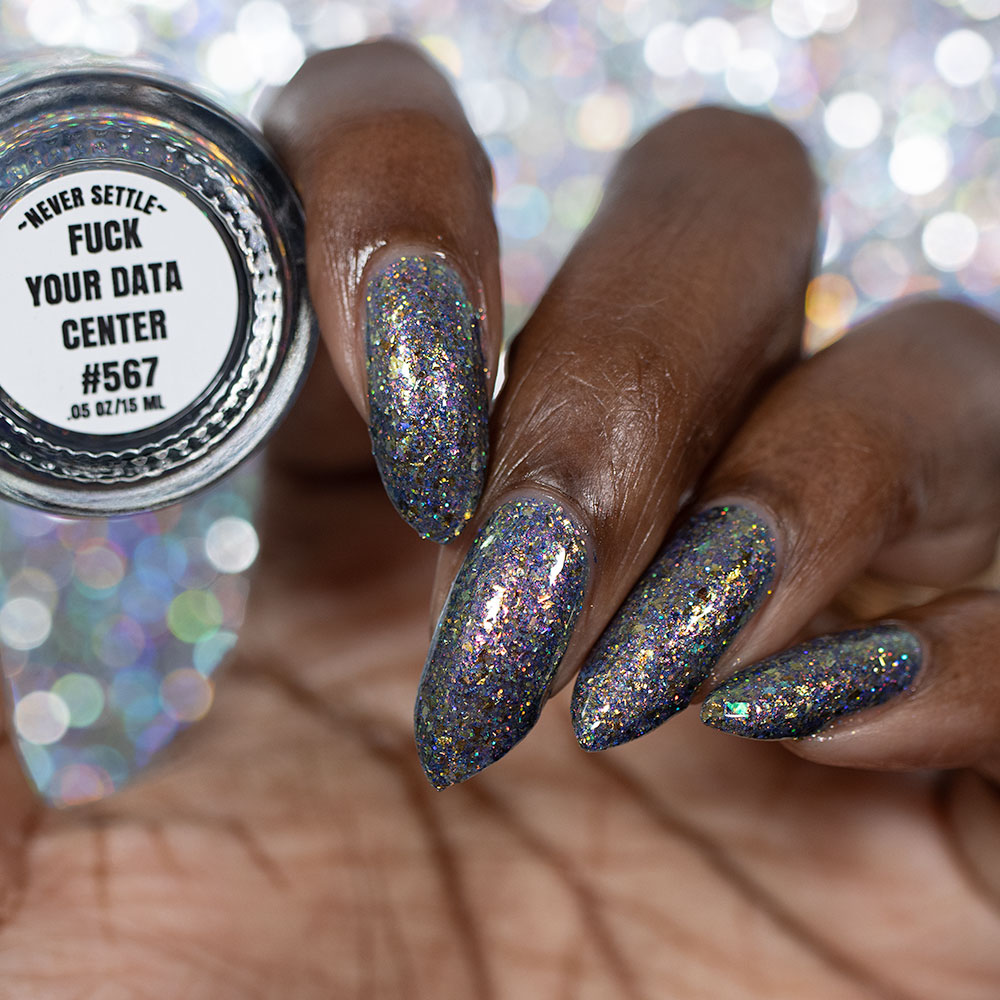 flakie gold and purple nail polish