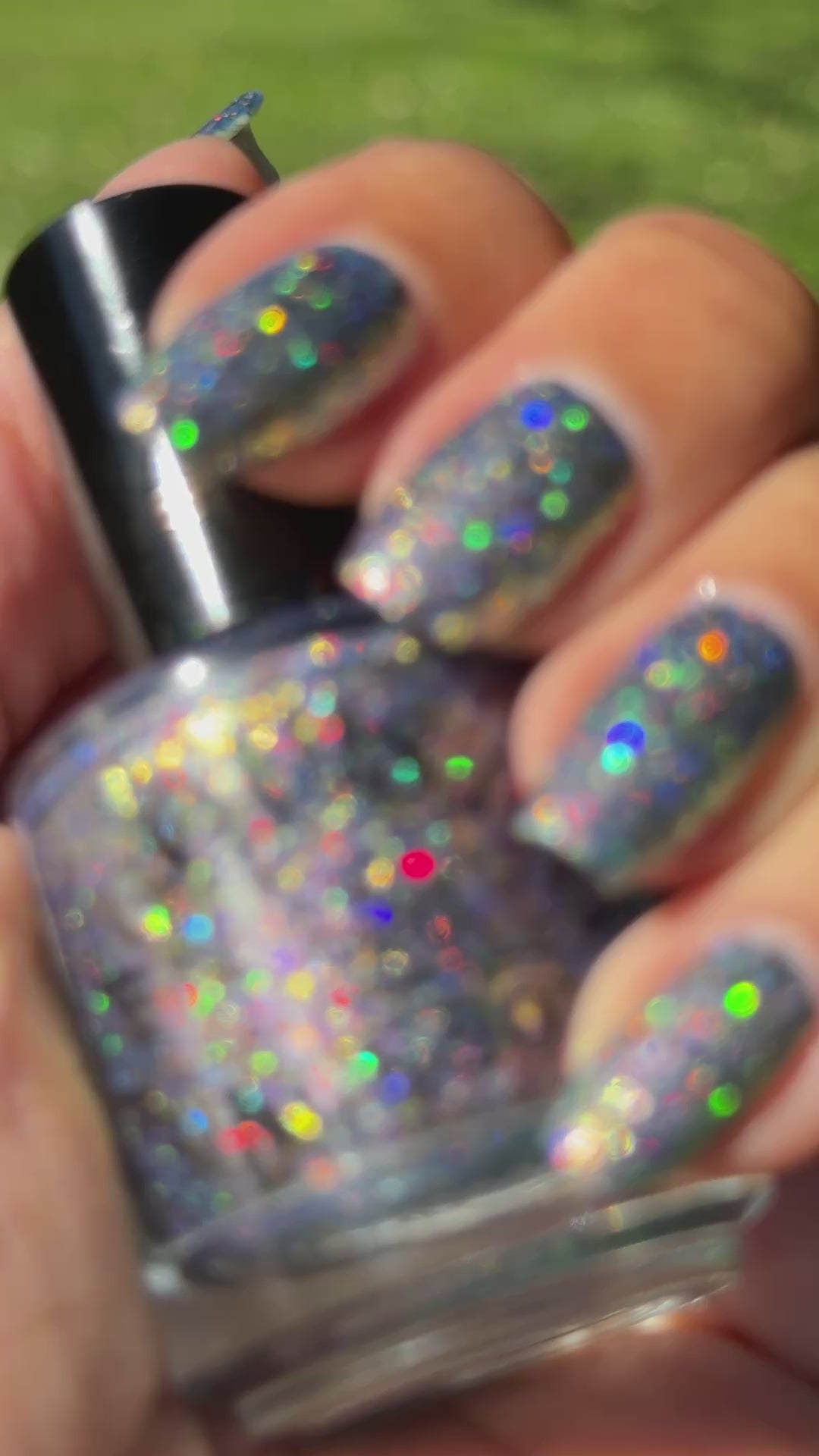 flakie gold and purple nail polish Fuck Your Data Center